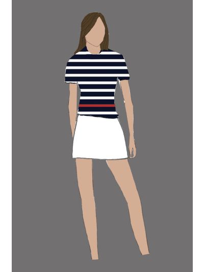 Uniform Skort Ladies White (Pool)